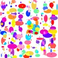 ÃÂ¡omposition of colored dots, ovals on a white background. Royalty Free Stock Photo